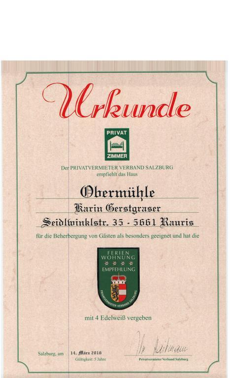 Obermuehle Appartement Rauris Buitenkant foto